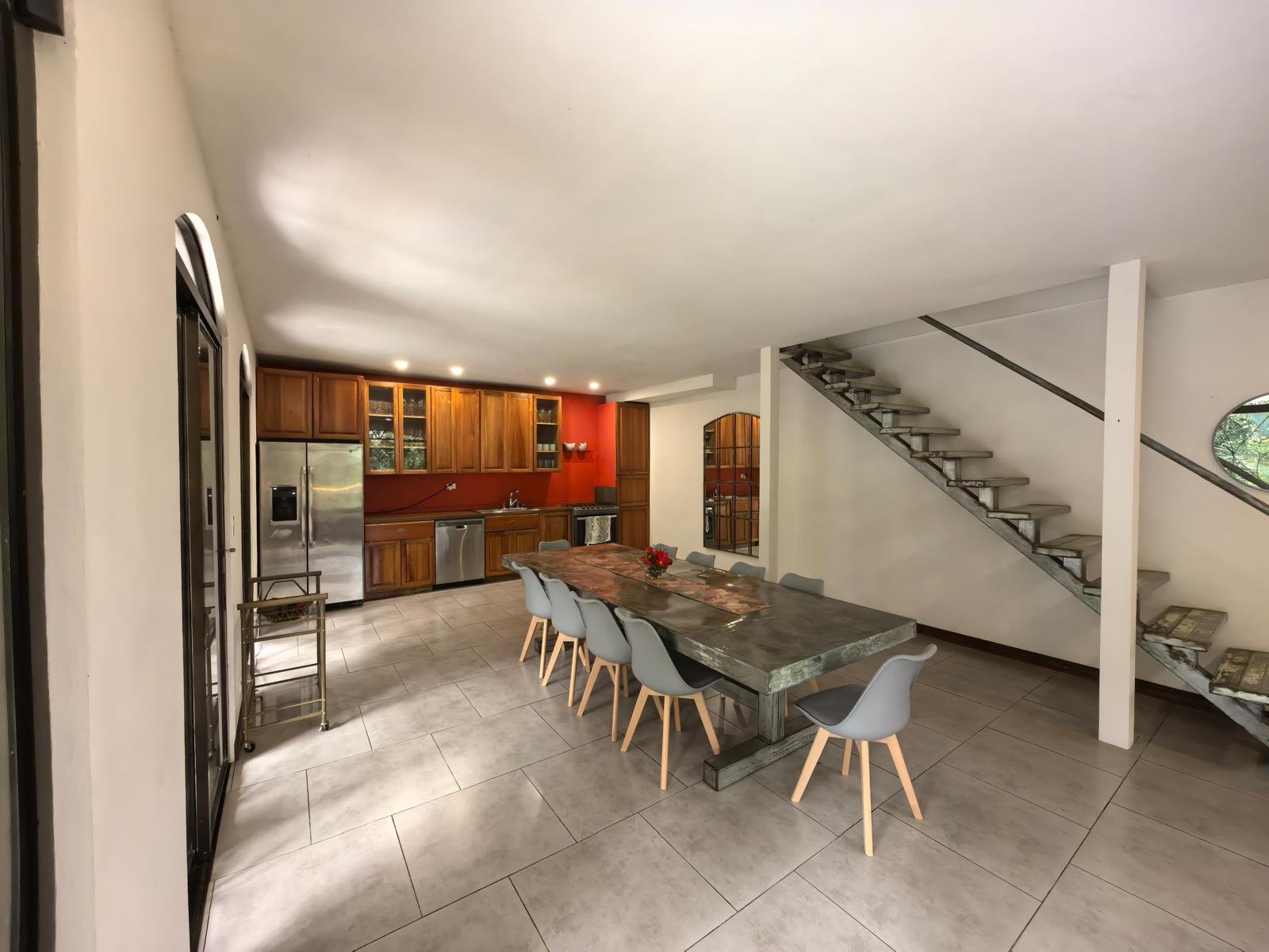 Dining room and kitchen